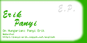 erik panyi business card